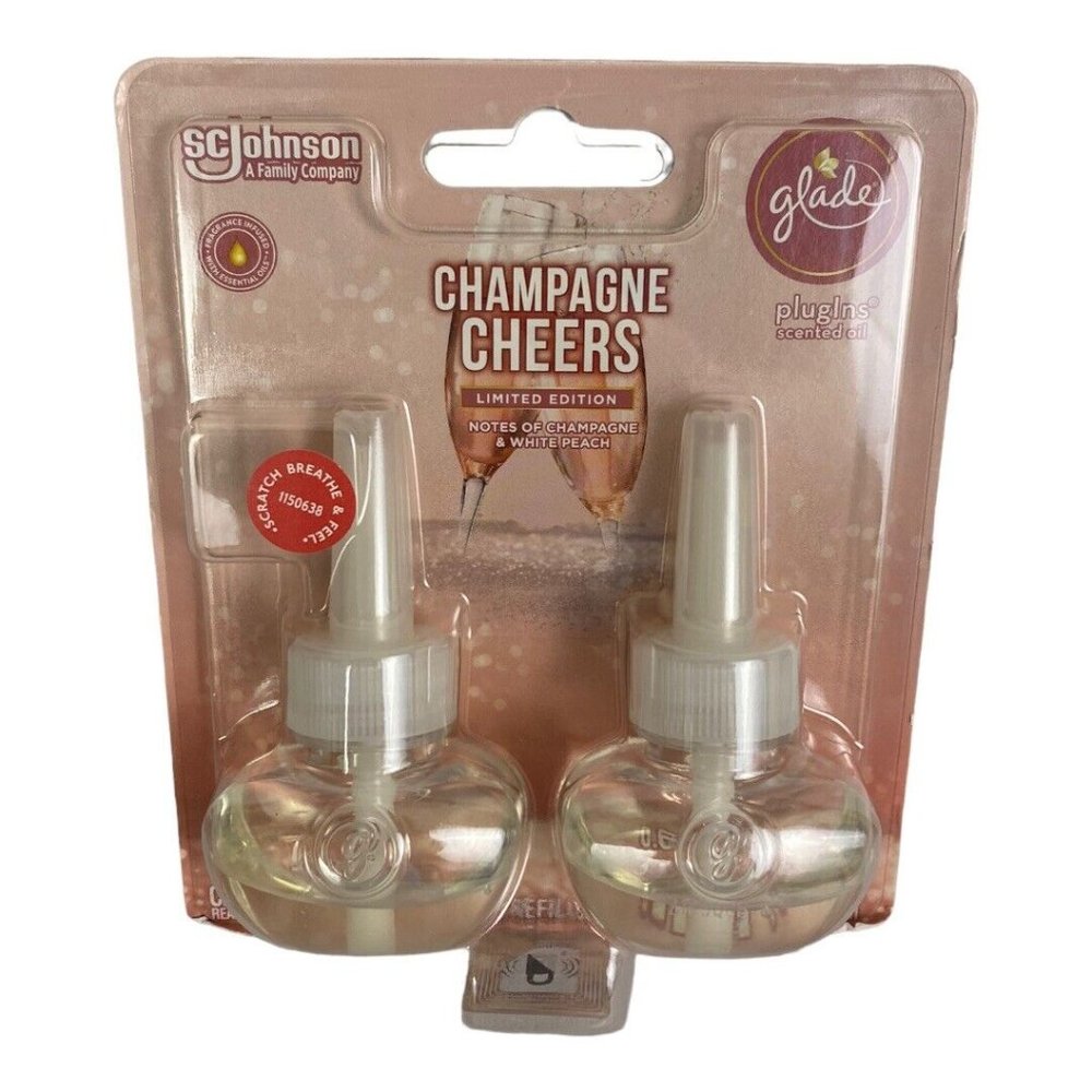 Glade PlugIns Refill 2 Pack Scented Oil Refills CHAMPAGNE CHEERS